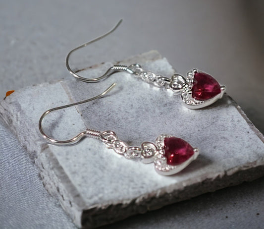 Velvet Bloom: Italian Silver Earrings