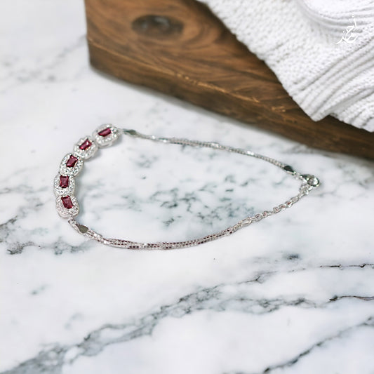 Petal Grace: Italian Silver Bracelet