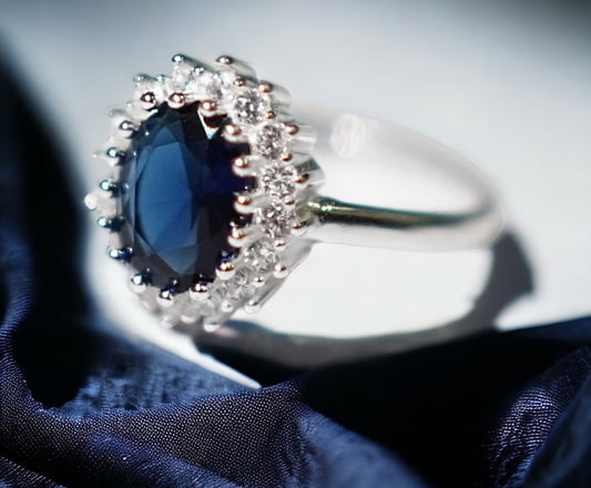 Celestial Blue: Italian Silver Rings